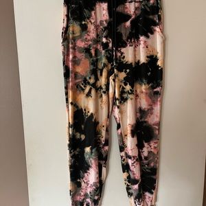 Tie dye light weight sweat pants